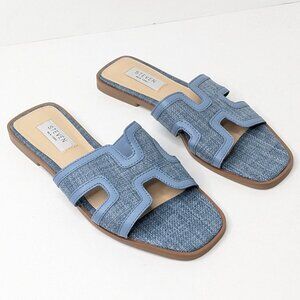 Steven New York Hanna Slide Sandals, Blue, Women's 6